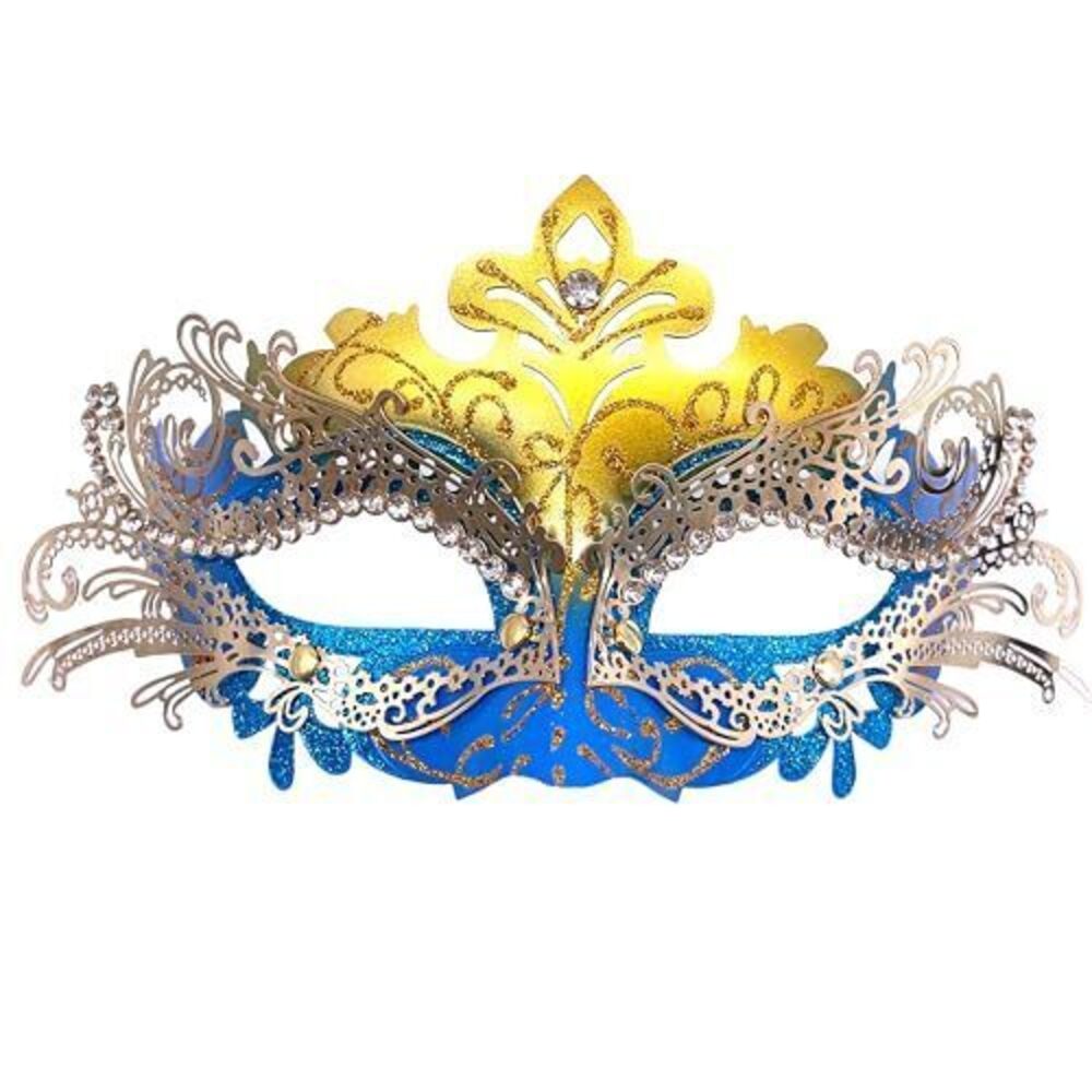 7588 / Masquerade Metal Masks Venetian Halloween Costume Mask Mardi Gras